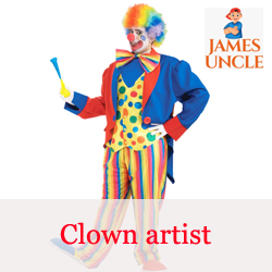 Clown artist Mr. Paltu Gupta in Nabapally Barasat